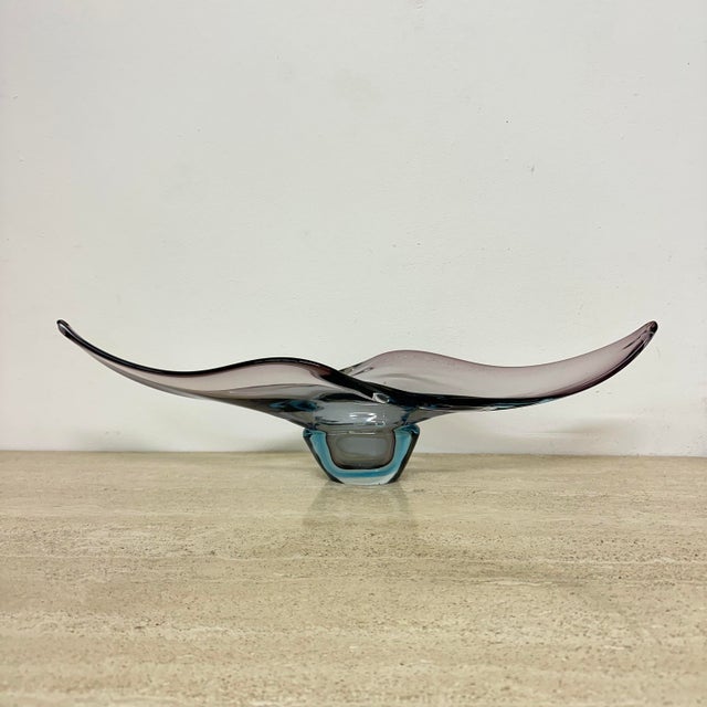 Gray Murano Sommerso Glass Bowl, 1960s For Sale - Image 8 of 18