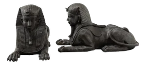 Sphinxes, Bronze, Set of 2