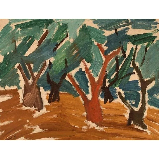 B. Stålfors, Modernist Forest Landscape, Sweden, Oil on Canvas, Framed For Sale - Image 8 of 8