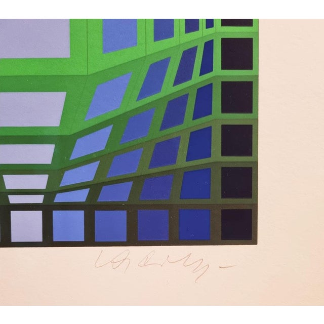 Victor Vasarely, Gyemant, 1968, Silkscreen, Framed For Sale - Image 3 of 4