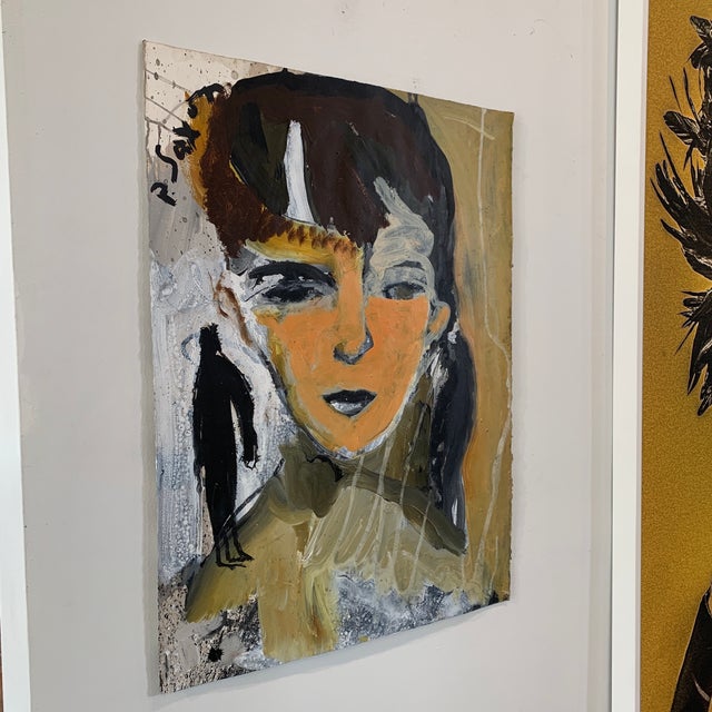 Paper Contemporary Abstract Portrait Ink Wash Painting by Phil Saxon For Sale - Image 7 of 11