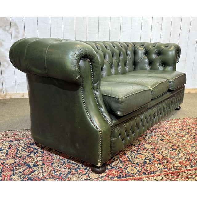 Chesterfield Leather 3-Seater Sofa, 1970s For Sale - Image 17 of 18