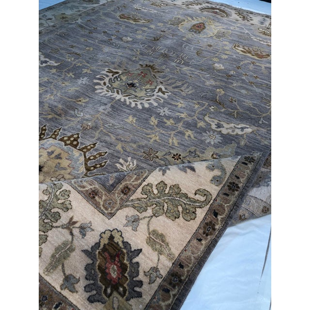 Maine Oushak Rug, Light Gray 9x12 For Sale - Image 4 of 4