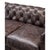 Italian Century Chesterfield Sofa - Dark Brown Leather - 118" For Sale - Image 3 of 15