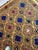 Gold Lattice Cotton Suzani With Blue Diamond Motifs For Sale - Image 9 of 10