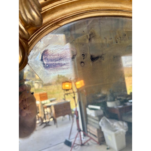 19th Century French Louis XV Giltwood Wall Mirror For Sale - Image 10 of 13