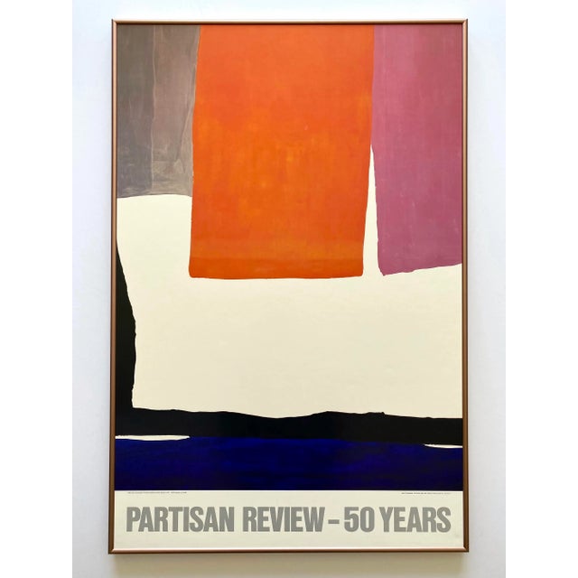 Helen Frankenthaler Vintage 1984 Abstract Expressionist Lithograph Print Framed Partisan Review Poster " the Human Edge " 1967 For Sale - Image 13 of 13