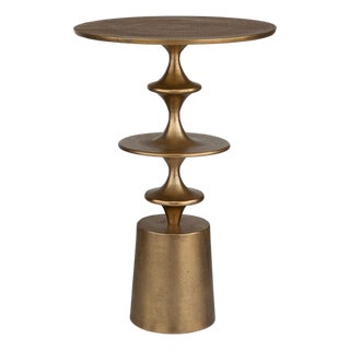 Jetson Brass Finish Side Table For Sale