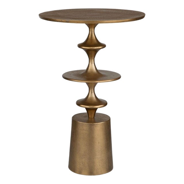 Jetson Brass Finish Side Table For Sale
