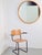 Brown Large Mid-Century Round Pine Mirror, Denmark, 1960s For Sale - Image 8 of 11