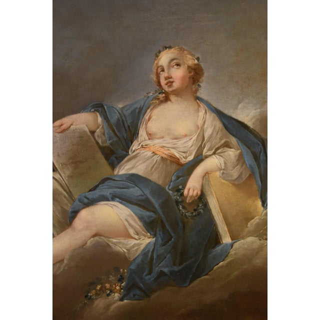 Pierre Charles Trémolières, Allegory of Poetry, 1730, Oil on Canvas, Framed For Sale - Image 10 of 13