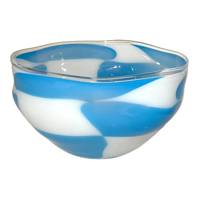 Huge Blown Harry Stuart RPM Studio Centerpiece Bowl Art Glass Sculpture Vase For Sale