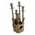 1970s Italian Brutalist Gilded Pewter 5-Arm Candelabra /Sculpture – Prof. Ceccherini For Sale