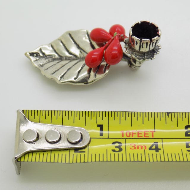 Silver Vintage Italian Handmade Genuine Silver Christmas Mini Candle Holder Miniature For Sale - Image 8 of 8