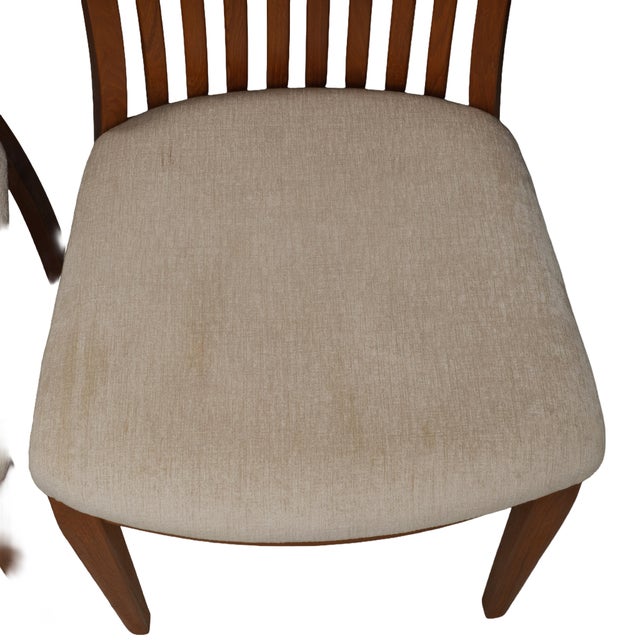 Set of 4 Benny Linden Solid Teak Slat Back Dining Chairs Mid Century Modern Scandinavian For Sale - Image 10 of 17