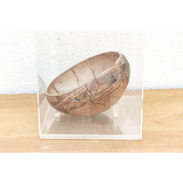 Chinese Ancient Pre-Columbian Encased Terracotta Bowl For Sale - Image 3 of 8
