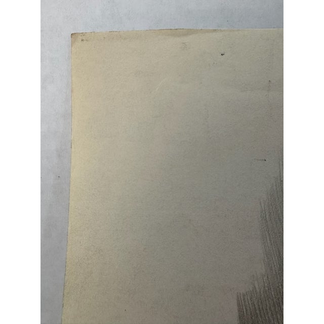 1940s Original Signed Graphite Illustration of Show Jumper on Horse, 11.5 X 9 In. For Sale - Image 4 of 6