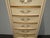 Vintage French Provincial Tallboy Dresser Lingerie Chest W Brass Hardware For Sale - Image 12 of 16