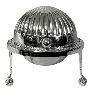 Vintage English Made Silver-Plated Caviar Container or Butter Dish