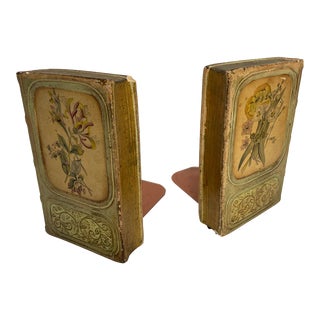 Early 20th Century Muted Green Borghese Bookends - a Pair For Sale