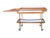Paul McCobb Style Mid-Century Walnut Bar Cart With Brass Accents For Sale - Image 9 of 14