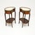 Antique French Kidney Shaped Side Tables with Marble Top, 1930, Set of 2 For Sale - Image 4 of 11