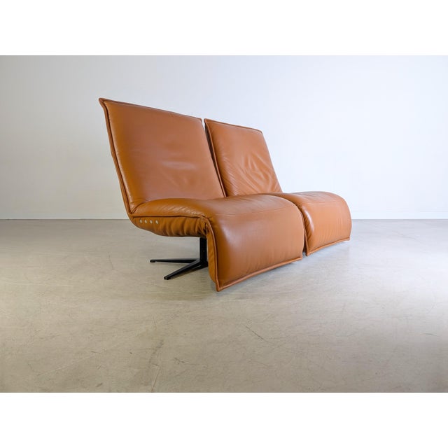 Epos Free Motion Armchair in Cognac Brown Leather from Koinor For Sale - Image 9 of 15
