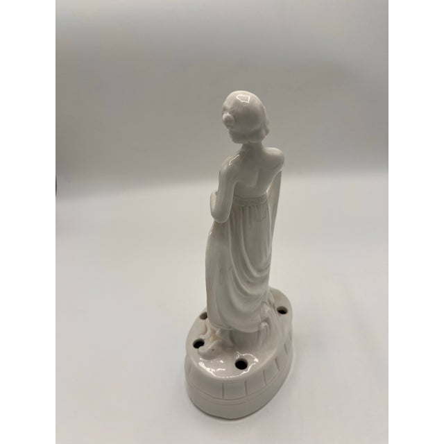 Art Deco Art Deco Porcelain Figural Flower Frog For Sale - Image 3 of 7