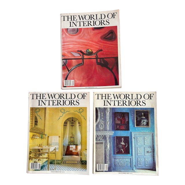 Lot of 3 Vintage World of Interiors For Sale