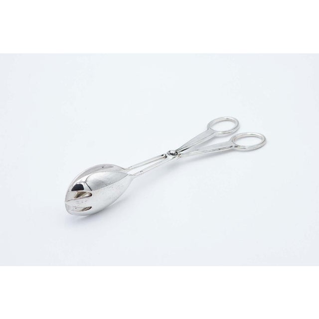 Vintage Silver Salad Tongs For Sale - Image 4 of 4