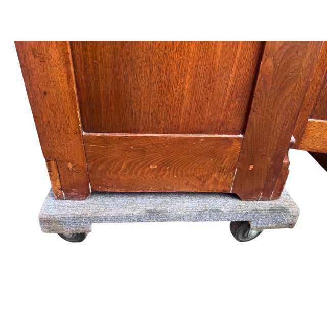 Walnut Victorian 2 Part Drop Front Desk For Sale - Image 10 of 12