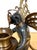 Metal Pair Belle Époque Style Winged Monkey Masquerade Tragedy & Comedy Chambersticks For Sale - Image 7 of 17