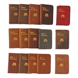 1920s Mini Leather Books Shakespeare Plays- 15 Volumes For Sale