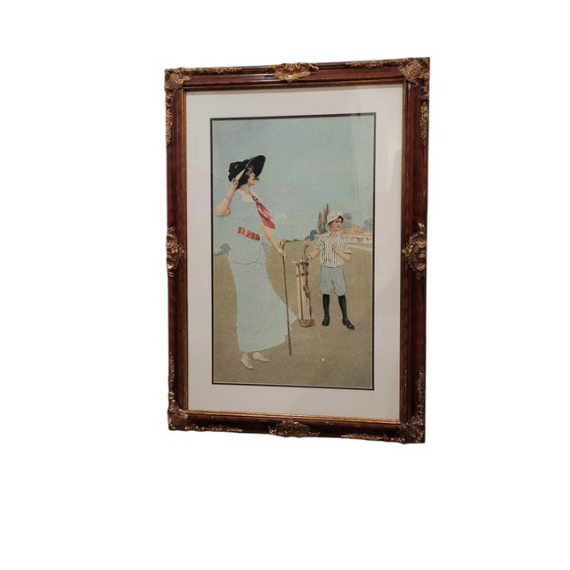 A Pair of Golf-Themed Prints Depicting Golfers Around the Turn of the Century For Sale - Image 4 of 11