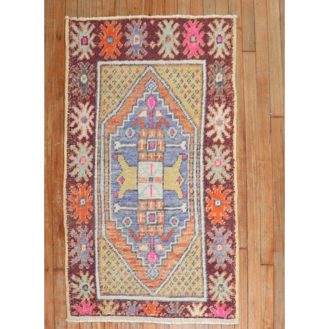 Vintage Turkish Anatolian Color Pop Rug - 2'6" x 4'4" For Sale In New York - Image 6 of 6