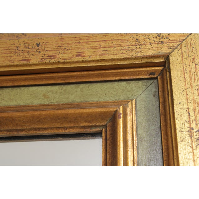 Vintage Rectangular Gold Finish Mirror For Sale In Philadelphia - Image 6 of 13