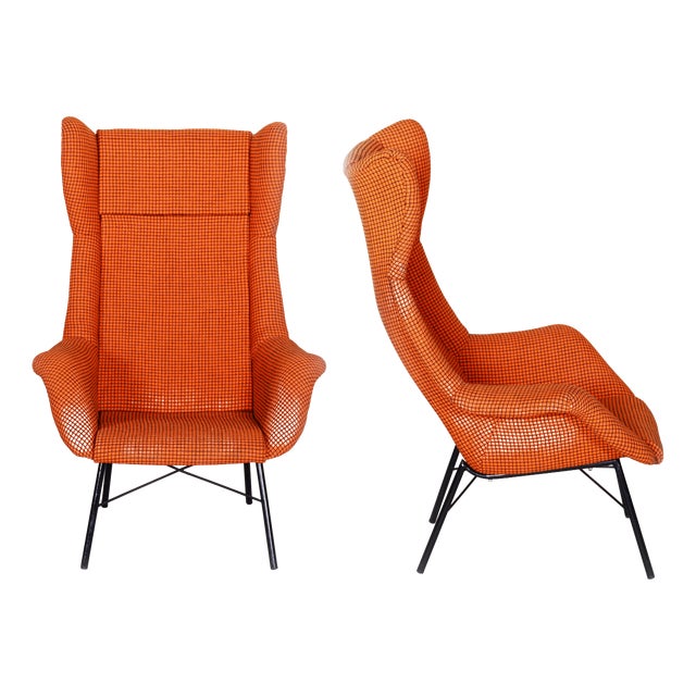 Mid-Century Armchairs attributed to Miroslav Navrátil, Czech, 1960, Set of 2 For Sale