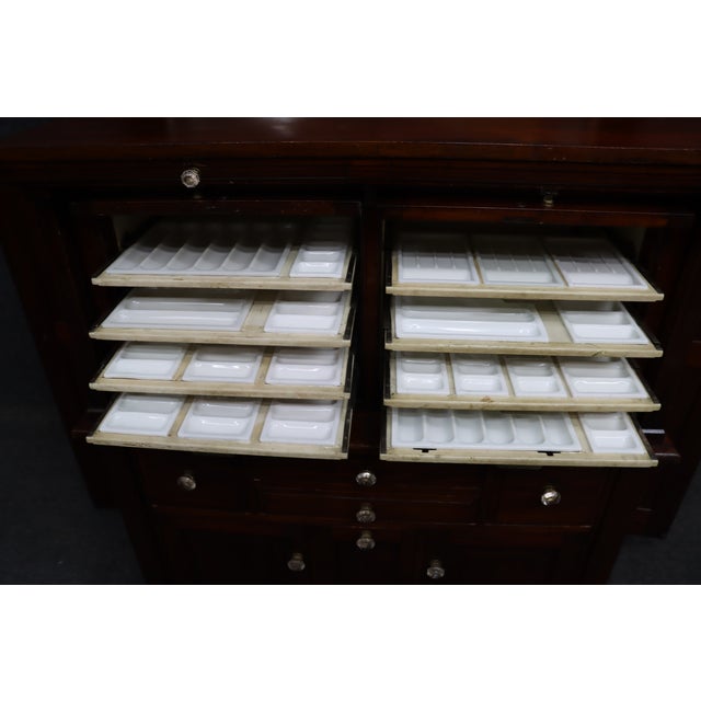 Brown American Dental Co. Mahogany Sterilizer Cabinet For Sale - Image 8 of 15