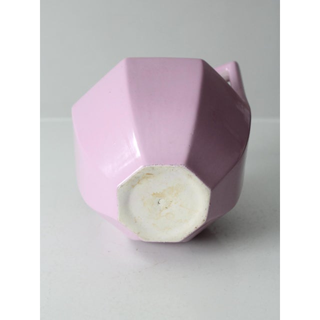 Vintage Lavender Postmodern Double Handle Ceramic Vase For Sale - Image 12 of 14