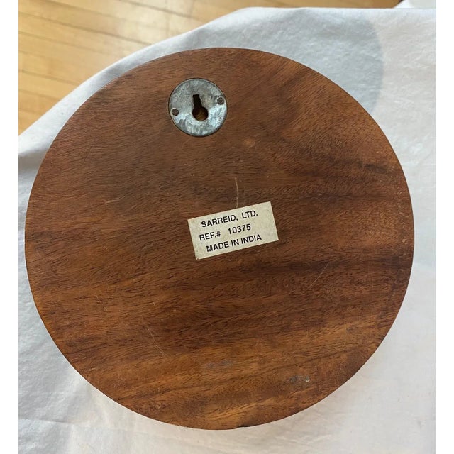 Vintage Passat Ship Clock by Sarreid Metal on Wood Base. For Sale - Image 9 of 13