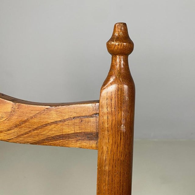 Wood Mid-Century Modern Italian Armchairs in Woven Straw and Wood, 1940s For Sale - Image 7 of 18