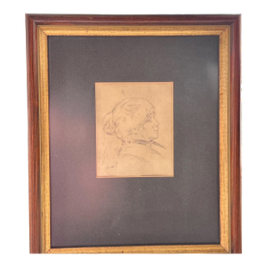 19th Century Pierre Auguste Renoir Etching: Berthe Morisot Portrait, Framed Art