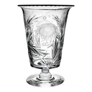 Vintage Hawkes 'China Astor' Pattern, Large Cut Crystal Decorative Vase For Sale