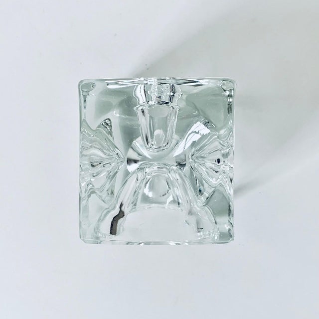 Glass Ice Cube Candleholders by Rudolf Junikl, Set of 4 For Sale - Image 4 of 8