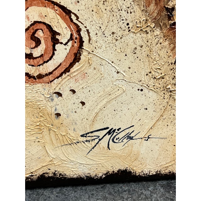 Circa 2002 Stephen K. McCullough. “Bird Headed Shamans” Original Acrylic Indian Painting For Sale - Image 10 of 12