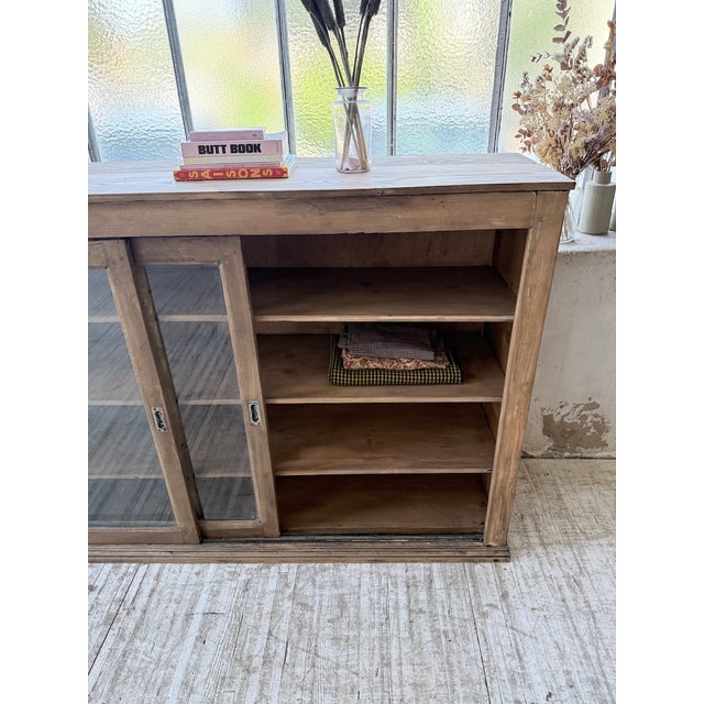 Pine and Oak Sideboard with Glass Doors, 1950s For Sale - Image 16 of 18