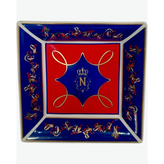 Blue Vintage Le Negresco Hotel Nice France Porcelain Ashtray For Sale - Image 8 of 11