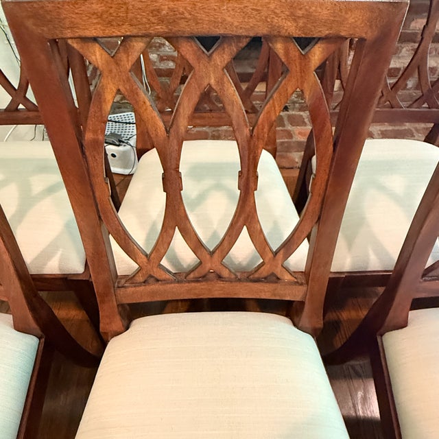 Wood Set of 8 Theodore Alexander Lady Emily’s Invitation Dining Chairs For Sale - Image 7 of 13