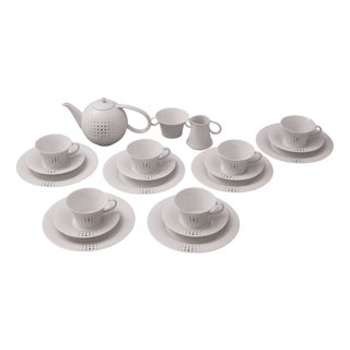 Form Berlin Tea Service by Enzo Mari for KPM Berlin, 1990s, Set of 21 For Sale