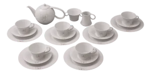 Form Berlin Tea Service by Enzo Mari for KPM Berlin, 1990s, Set of 21